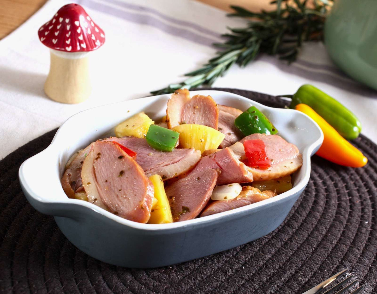 098 蜜椒拍士圖菠蘿炒鴨胸