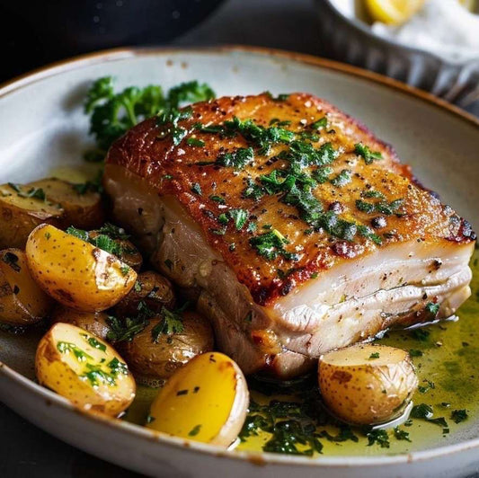 078 美式燒烤去骨厚脂豬肋排拌薯條