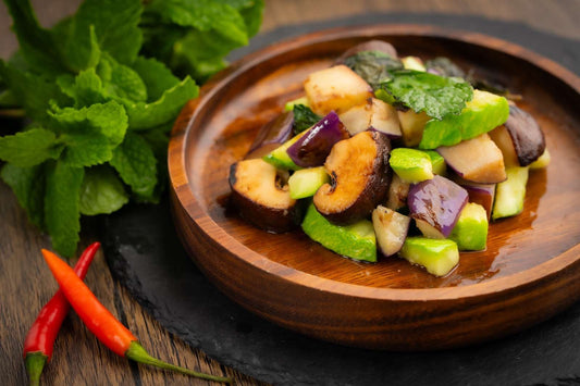 101 羅勒葉炒翠玉瓜茄子鮮菇🌱