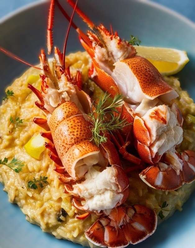 112 原隻鮮龍蝦香草忌廉芝士焗飯