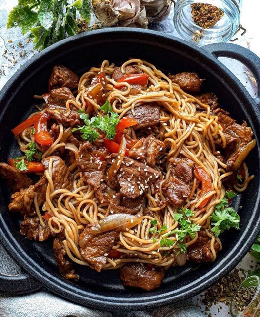 128 鑊仔黑椒炒和牛牛柳意粉